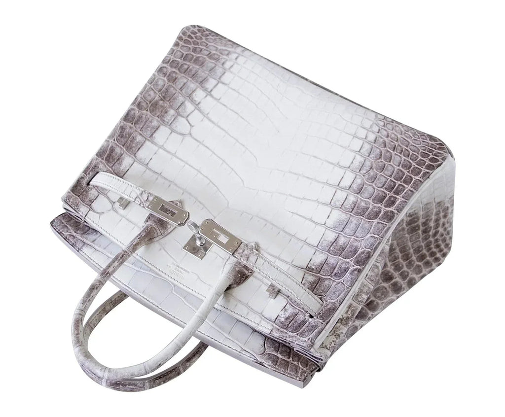👜Birkin 25 Bag Blanc Himalaya Exquisite Jewel Palladium Hardware