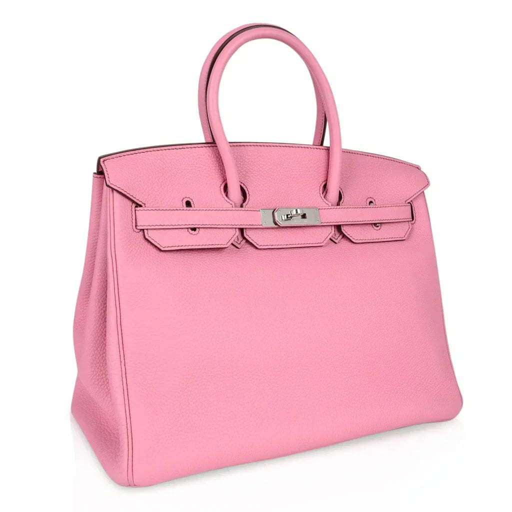 👜Birkin 35 Bag rare 5P Pink Togo Palladium Hardware