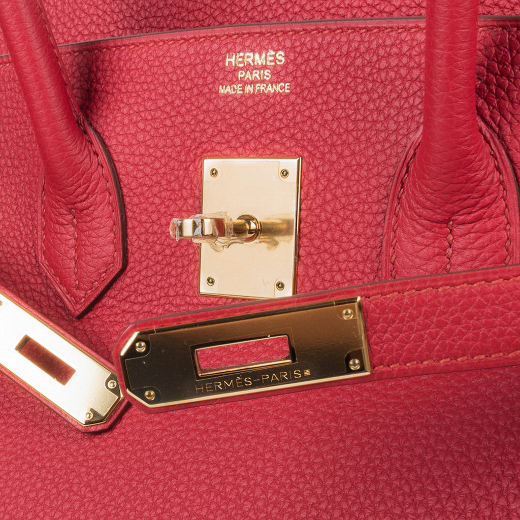 👜Birkin 35 Bag Vermillion Togo Leather with Gold Hardware