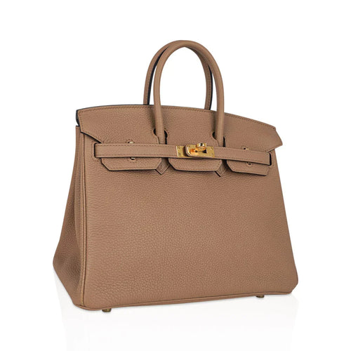 👜Birkin 25 Bag in Chai Togo Leather with Gold Hardware