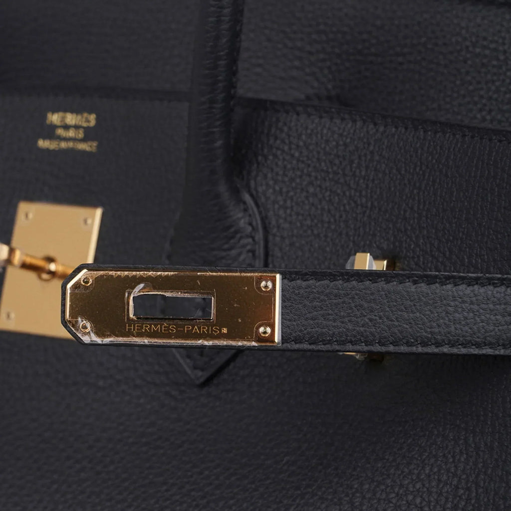 👜Limited Edition Birkin 35 Bag Plomb (Off Black) Togo Leather with Gold Hardware