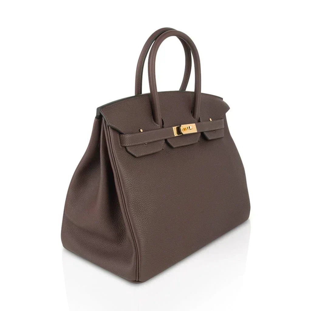 👜Birkin 35 Bag Chocolate Togo Gold Hardware