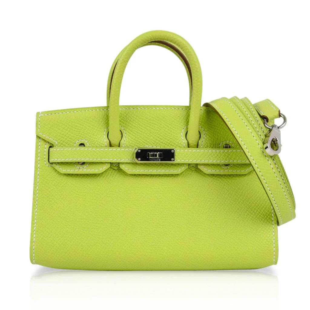 👜Birkin Tiny Bag Miniature Micro Kiwi Epsom Limited Edition