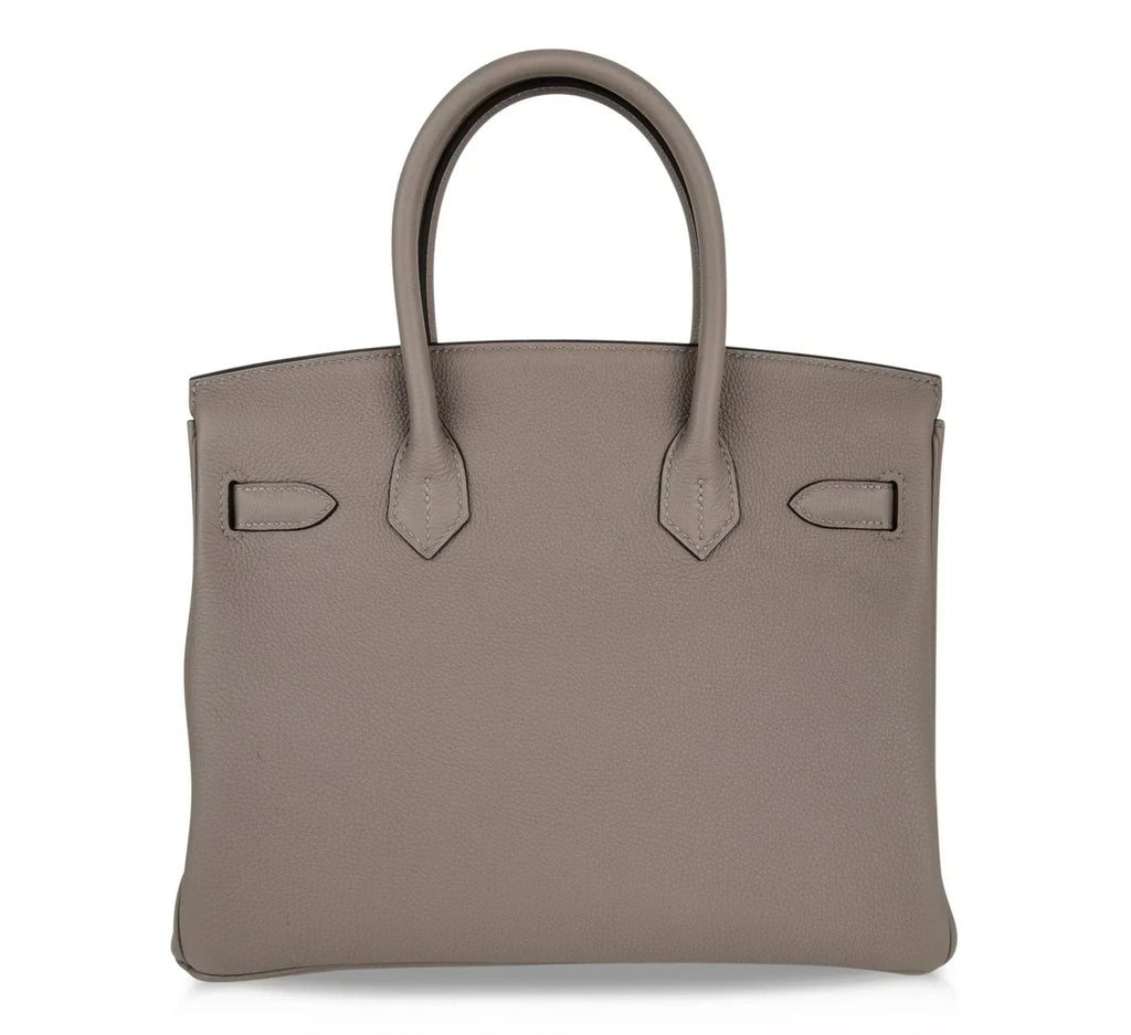 👜Birkin 30 Bag Gris Asphalte Togo Palladium Hardware