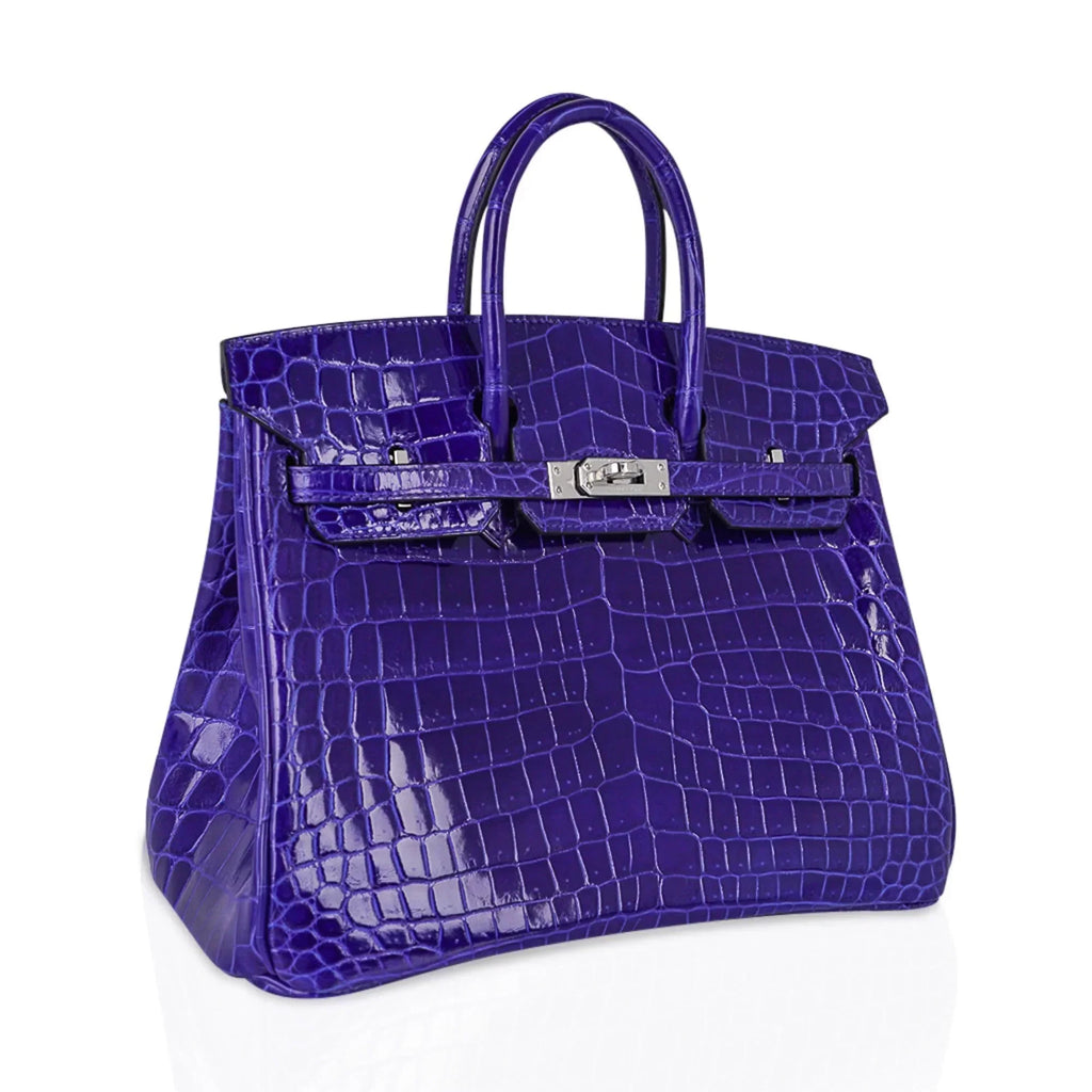 👜Birkin 25 Bag Blue Electric Crocodile Vivid Jewel Palladium Hardware