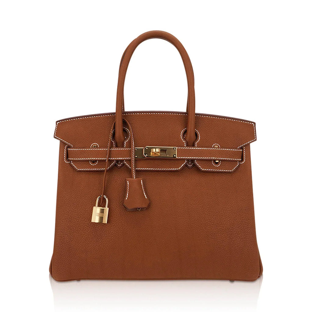 👜Birkin 30 Bag Barenia Faubourg Leather with Gold Hardware