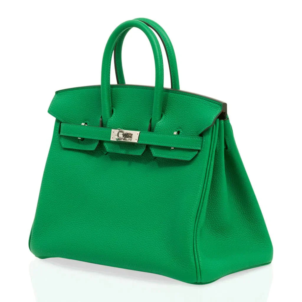 👜Verso Birkin 25 Bag Bamboo & Caramel Togo Leather with Palladium Hardware