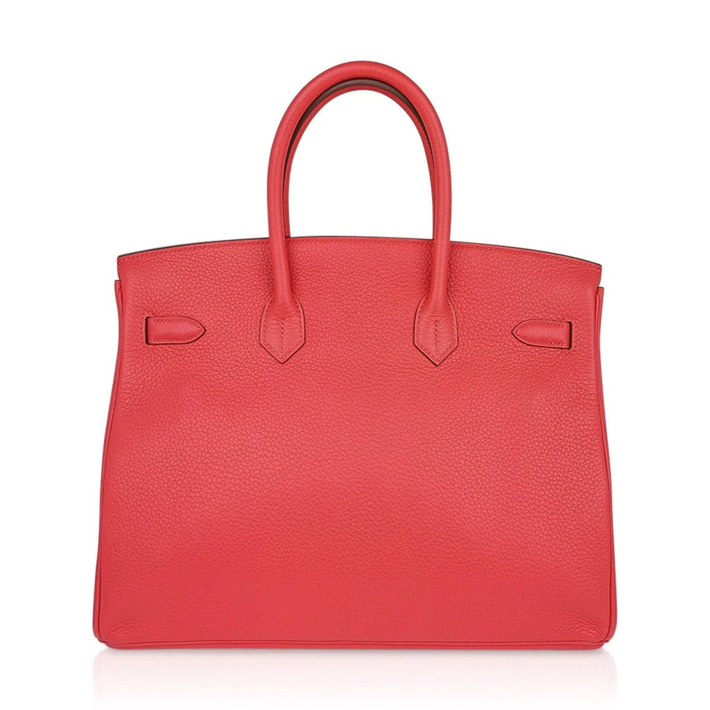 👜Birkin 35 Bag Rose Jaipur Clemence Leather with Palladium Hardware