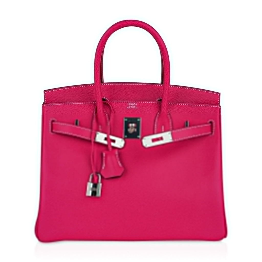 👜Birkin 30 Bag Rose Tyrien Candy Epsom Limited Edition Palladium