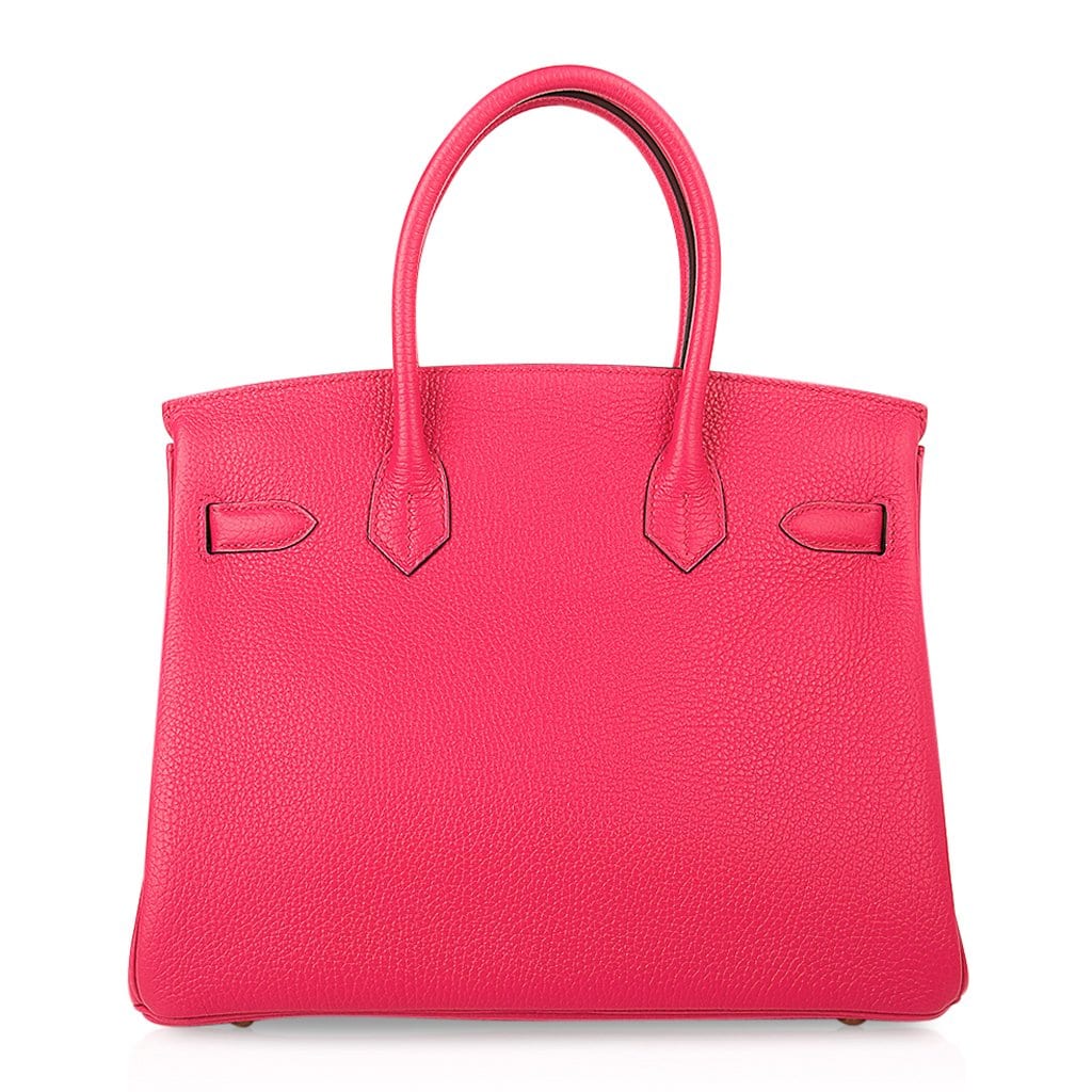 👜Birkin 30 Bag Rose Extreme Clemence Leather with Gold Hardware