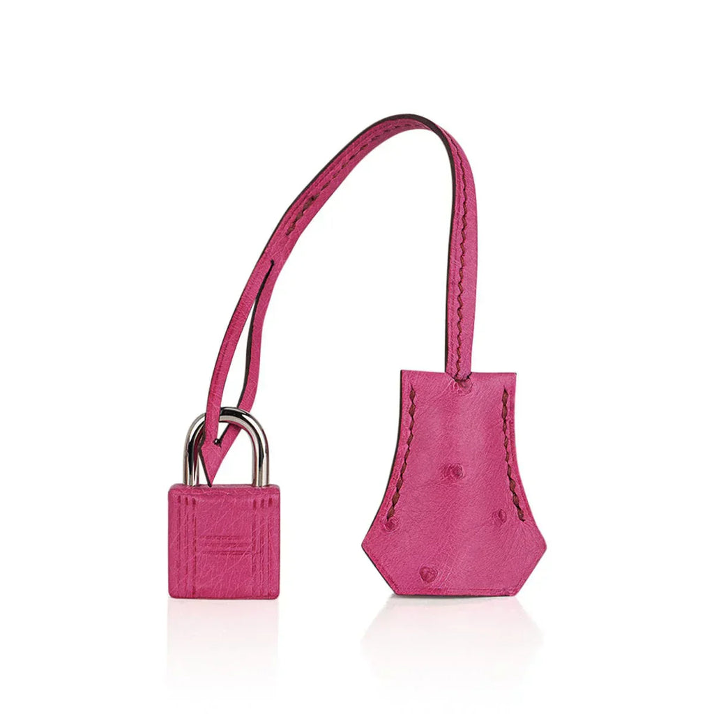 👜Birkin 25 Bag Fuchsia Ostrich with Palladium Hardware