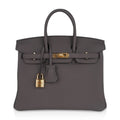 👜Birkin 25 Bag Etain Gold Hardware Togo Leather New w/Box