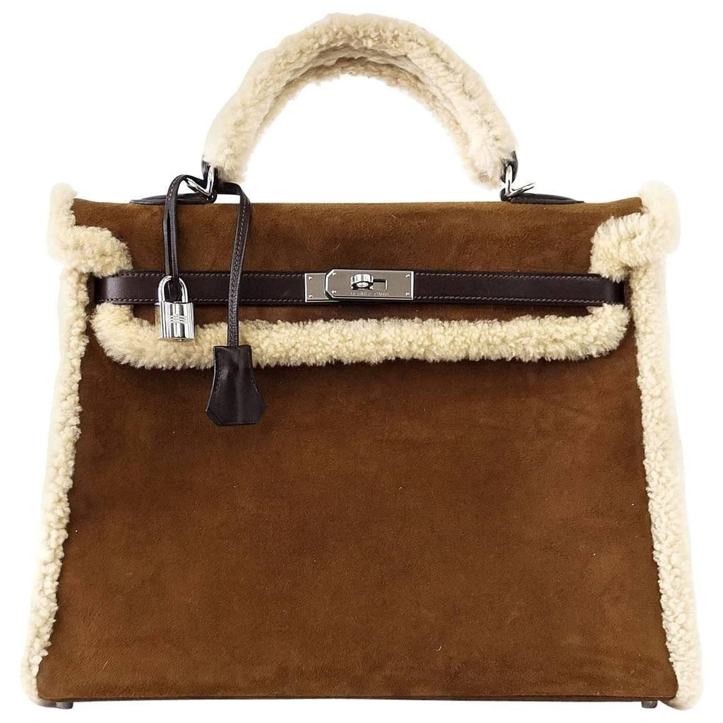 👜Kelly 35 Bag Rare Limited Edition Teddy Shearling Plush