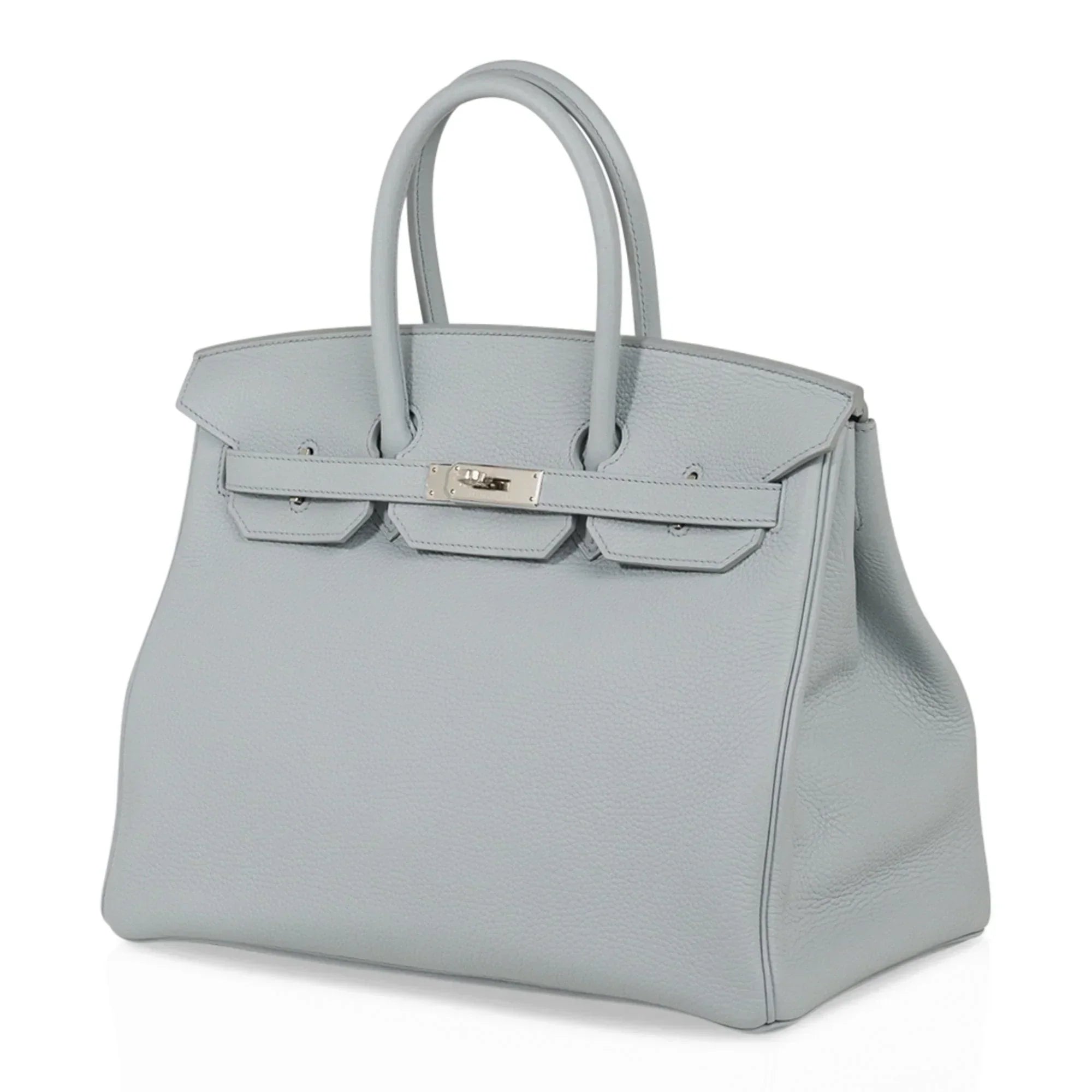 👜Birkin 35 Bag Blue Bleu Pale Togo Palladium Hardware