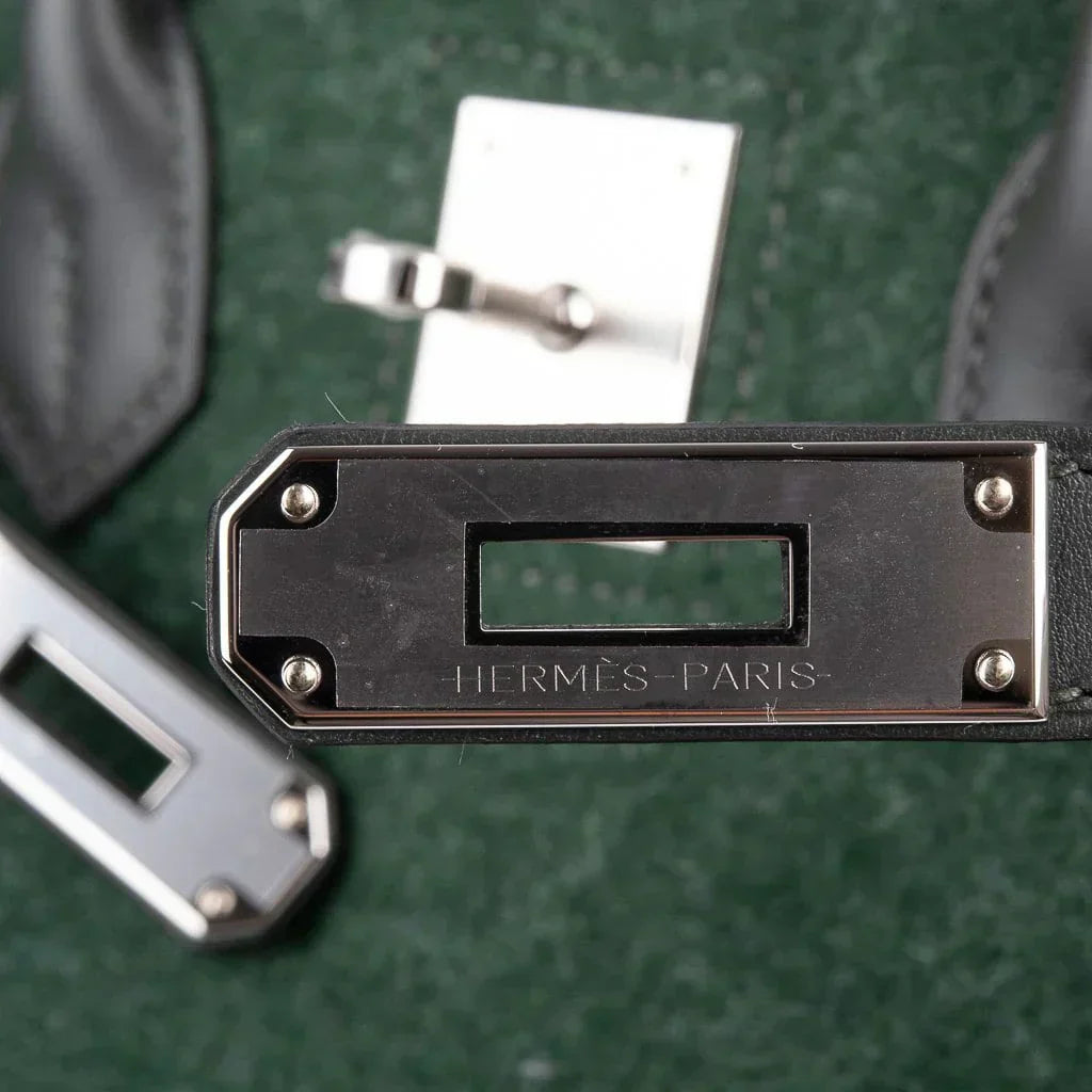👜Birkin 35 Limited Edition Bi-Color Vert Anglais Feutre Vert Cypress Swift