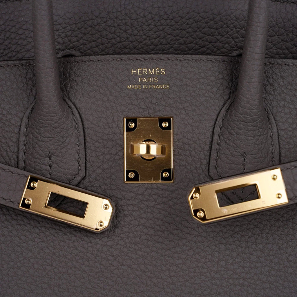 👜Birkin 25 Bag Etain Gold Hardware Togo Leather New w/Box