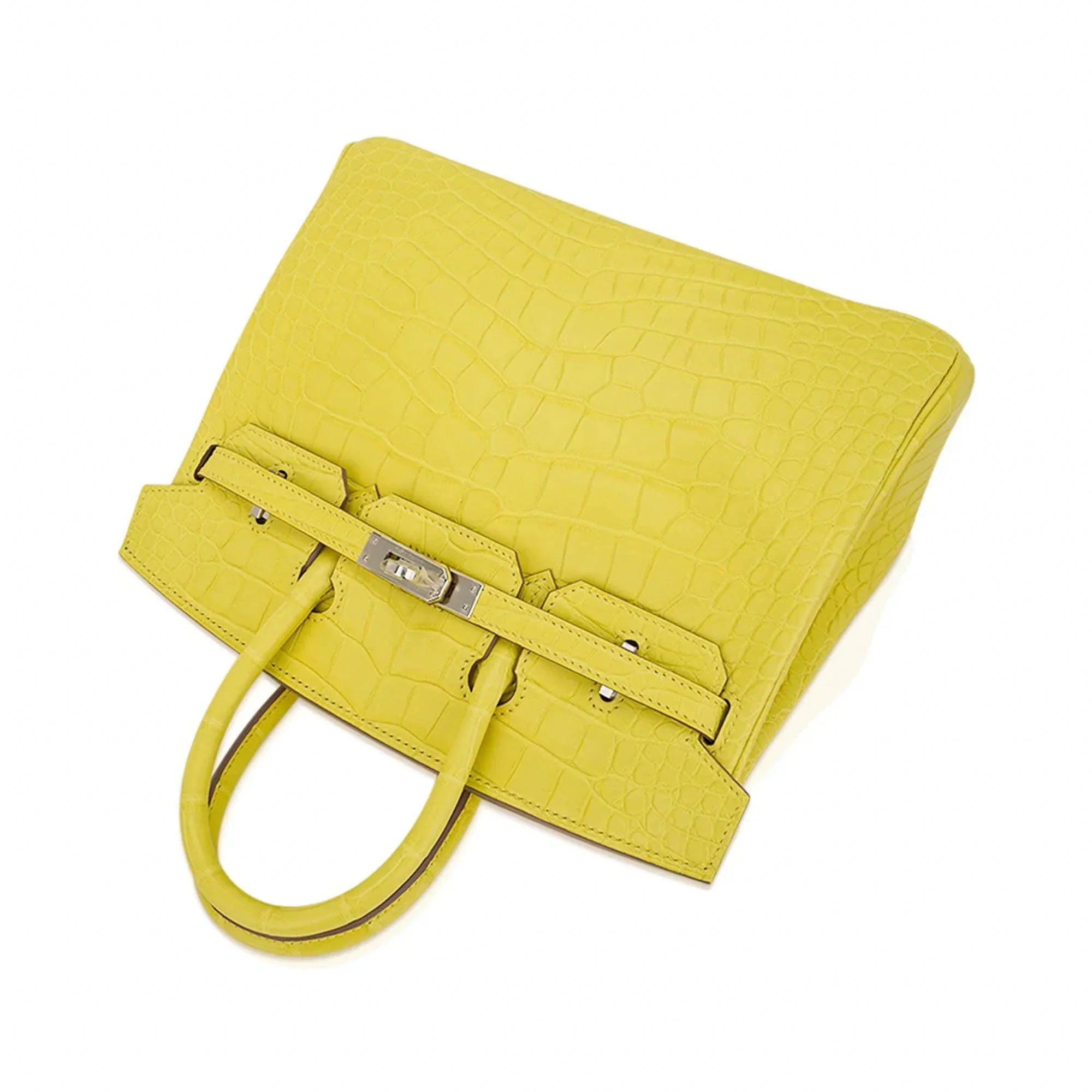 👜Birkin 25 Bag Lime Matte Alligator with Palladium Hardware