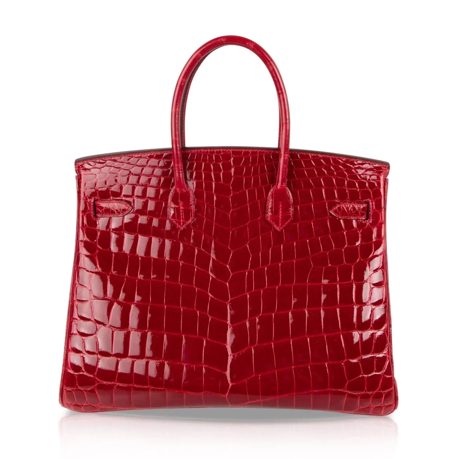 👜Birkin 35 Braise Lipstick Red Crocodile Gold Hardware