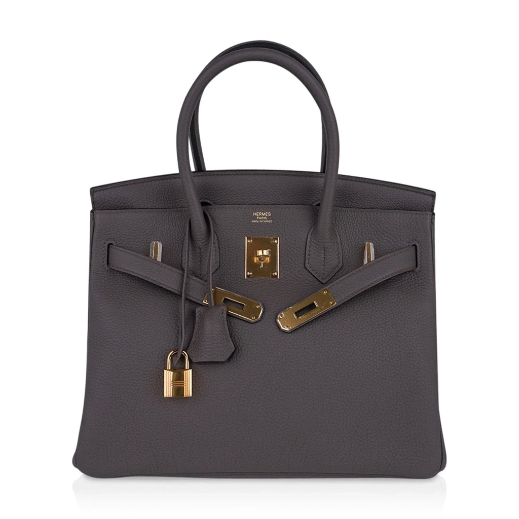 👜Birkin 30 Bag Etain Gray Coveted Gold Hardware Togo