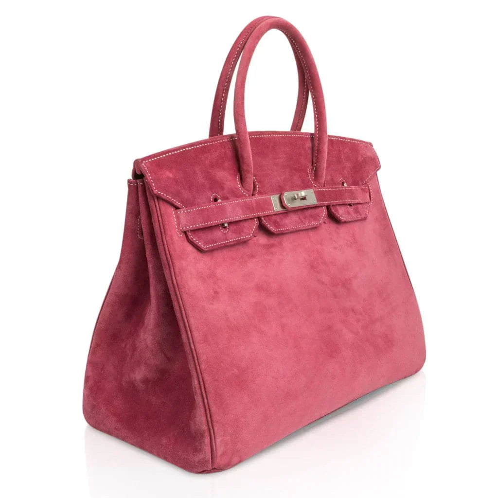 👜Birkin 35 Bag Fuchsia Pink Doblis Palladium Rare