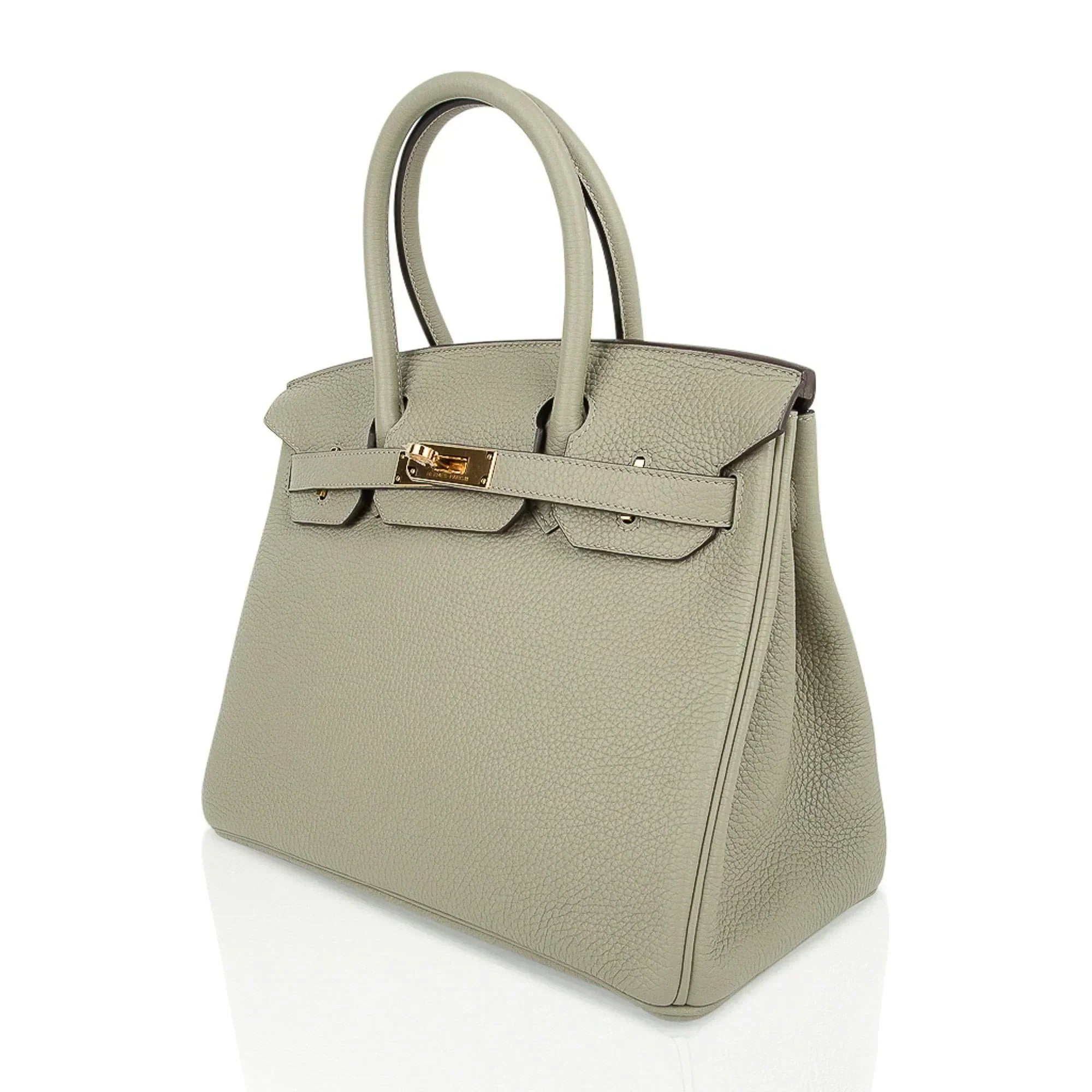 👜Birkin 30 Bag Sage (Sauge) Clemence Leather Gold Hardware