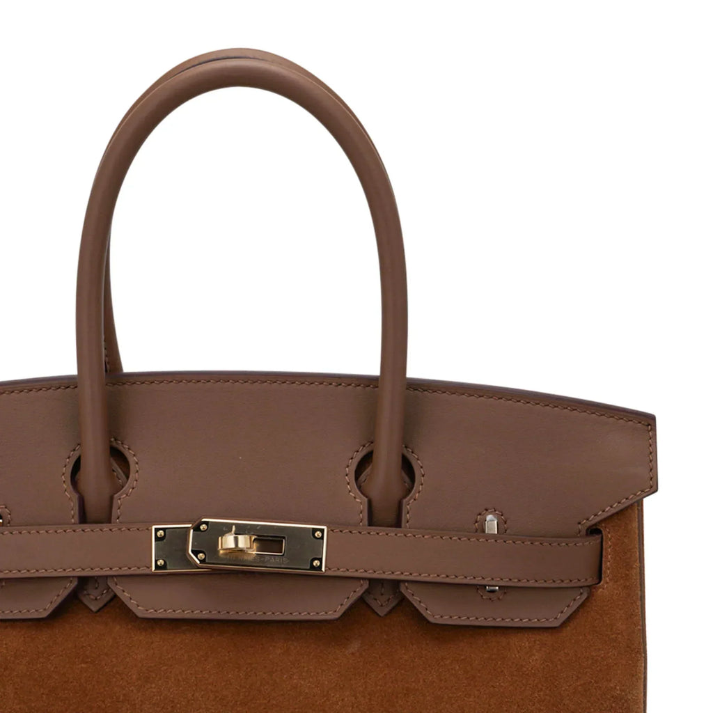👜Limited Edition Birkin 30 Grizzly Bag Alezan Permabrass Hardware