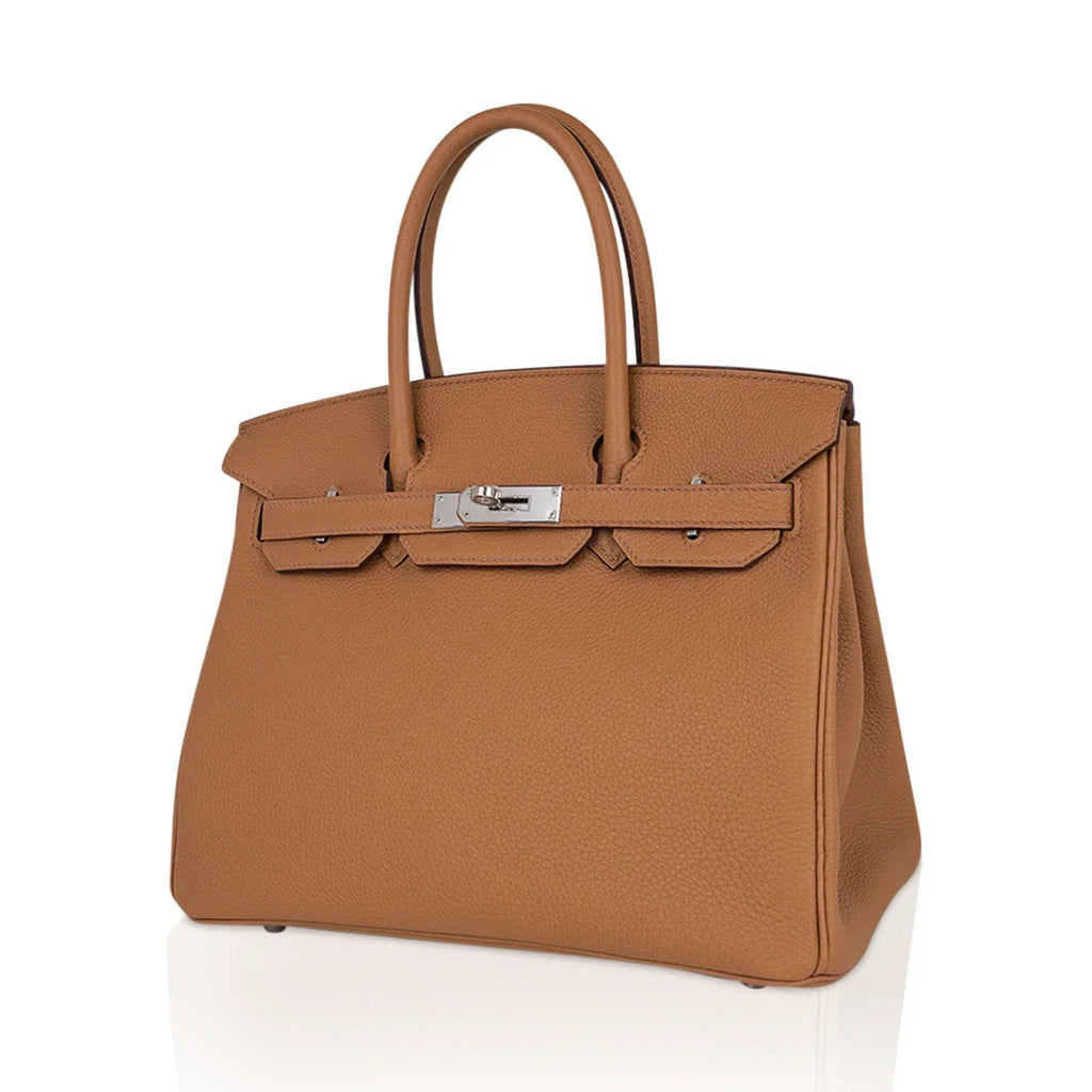 👜Birkin 30 Bag Biscuit Togo Leather with Palladium Hardware