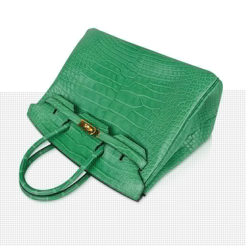 👜Birkin 35 Bag Matte Alligator Cactus Gold Hardware