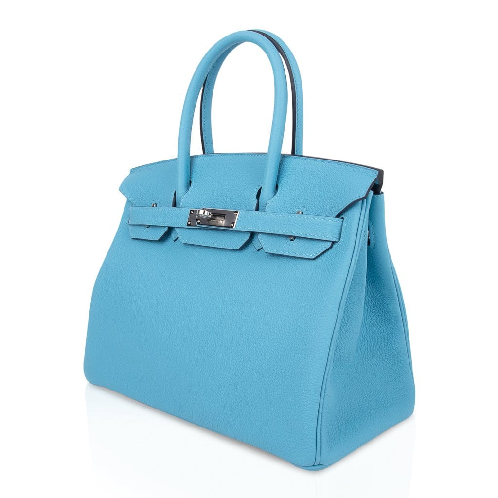 👜Birkin 30 Bag Blue du Nord Togo Leather Palladium Hardware