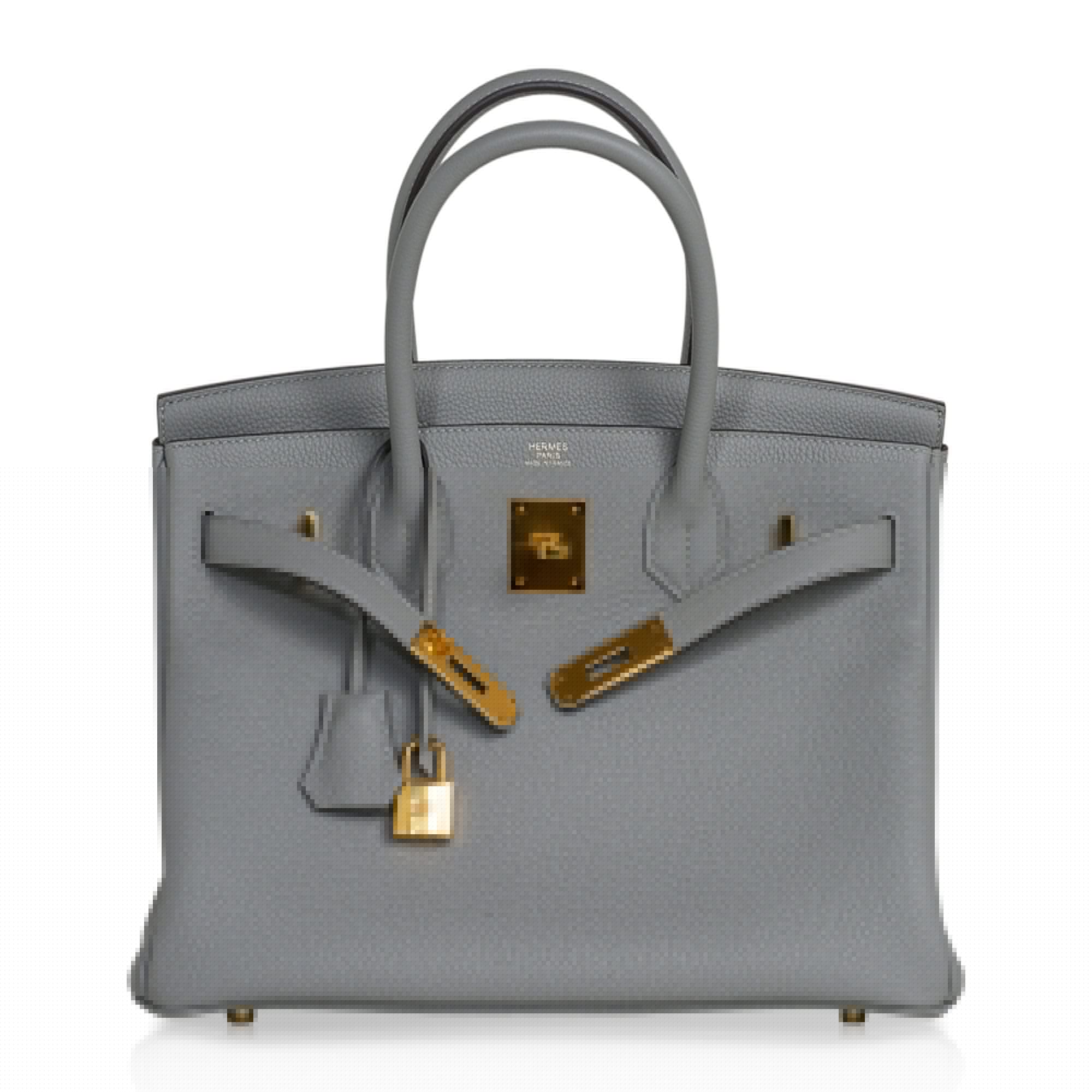 👜Birkin 30 Bag Gris Mouette Gold Hardware Togo Leather