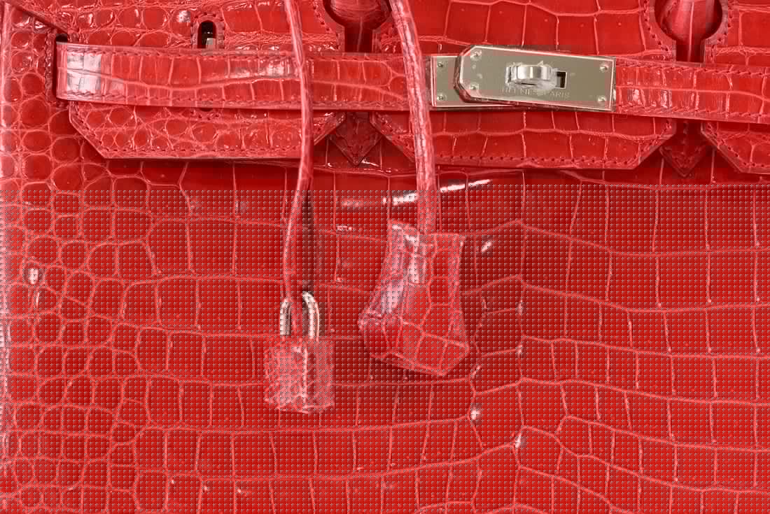 👜Birkin 35 Bag Porosus Crocodile Bougainvillea Palladium