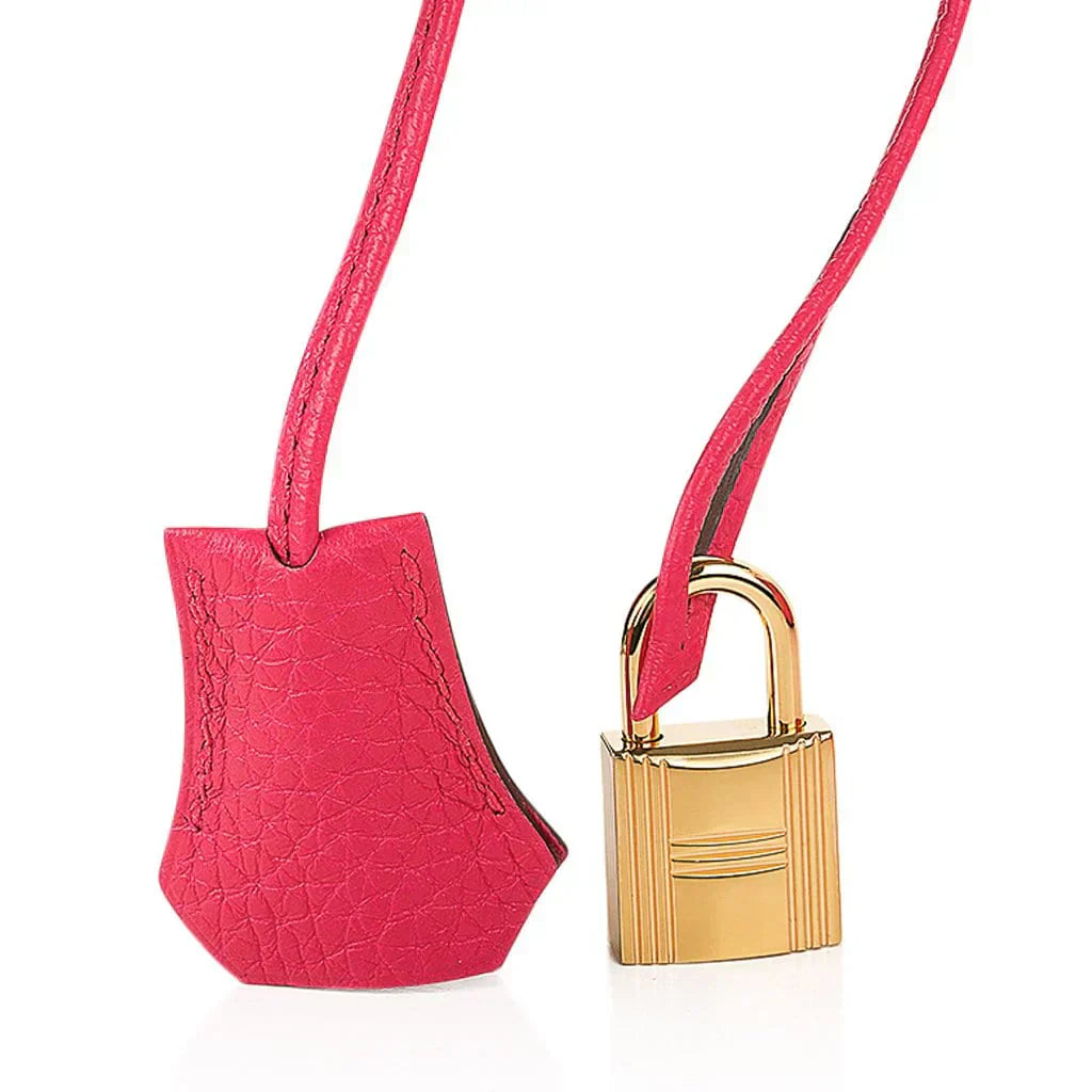 👜Birkin 30 Bag Rose Extreme Clemence Leather with Gold Hardware