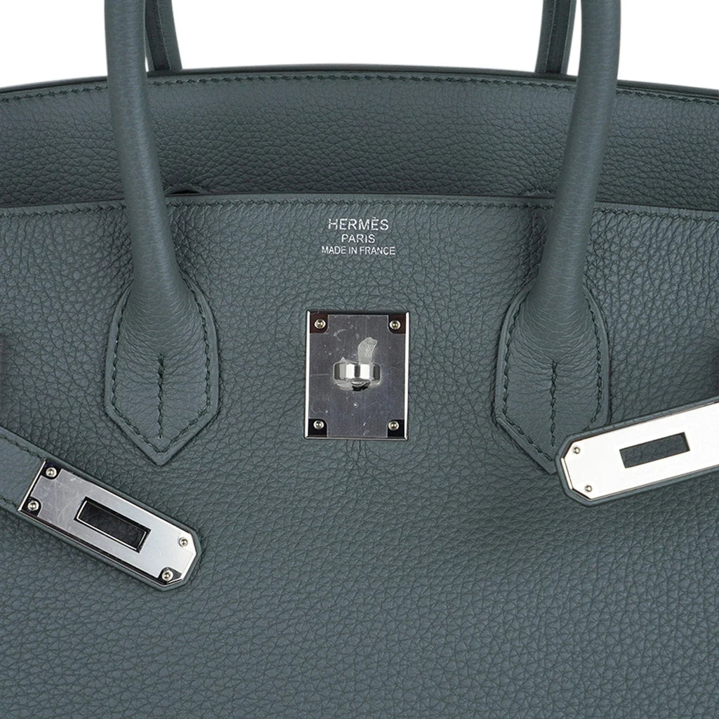 👜Birkin 35 Bag Vert Amande Togo Leather with Palladium Hardware
