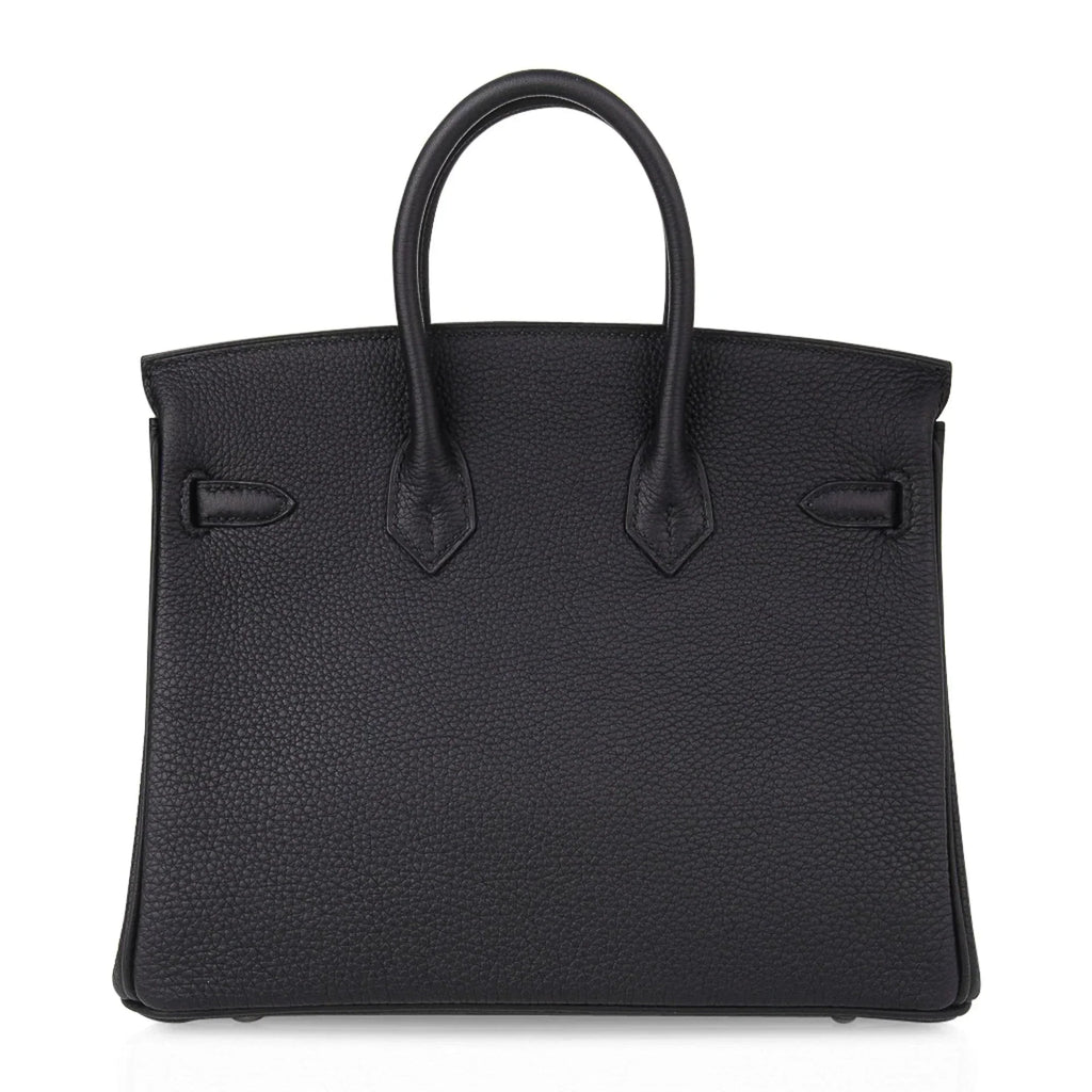 👜Birkin 25 Bag Black Palladium Hardware Togo Leather