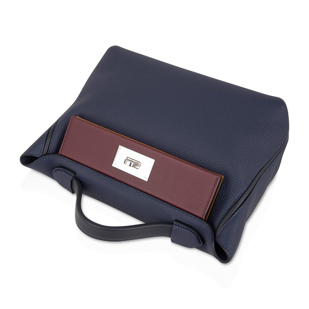 👜24 24 29 Bag Blue Nuit Indigo Bordeaux Kraft Palladium
