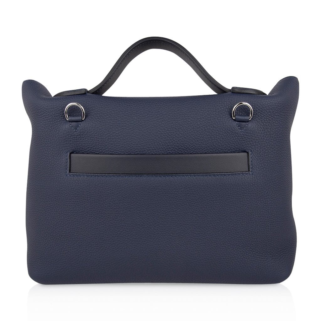 👜24 24 29 Bag Blue Nuit Indigo Bordeaux Kraft Palladium