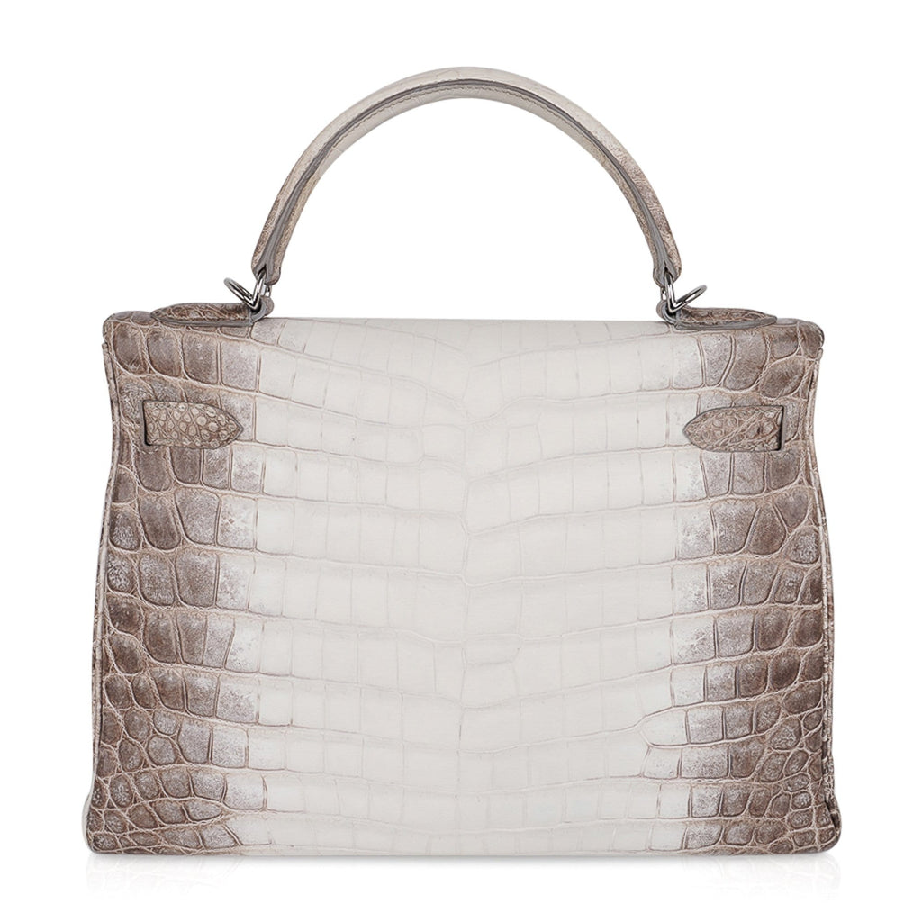 👜Limited Edition Kelly 32 Bag in Himalaya Crocodile with Palladium Hardware