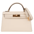 👜Mini Kelly 20 Bag Sellier Nata Epsom with Gold Hardware