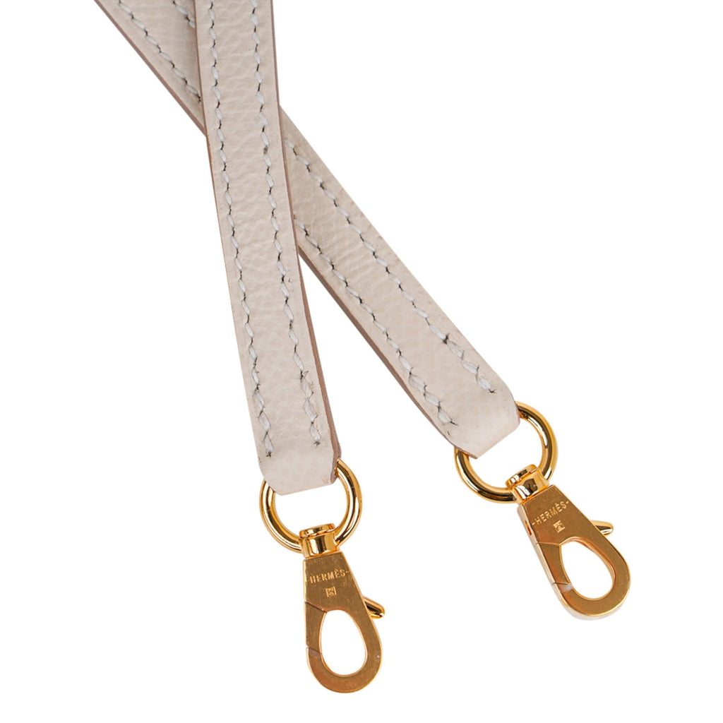 👜Kelly 20 Mini Sellier Bag Craie Epsom Leather with Gold Hardware