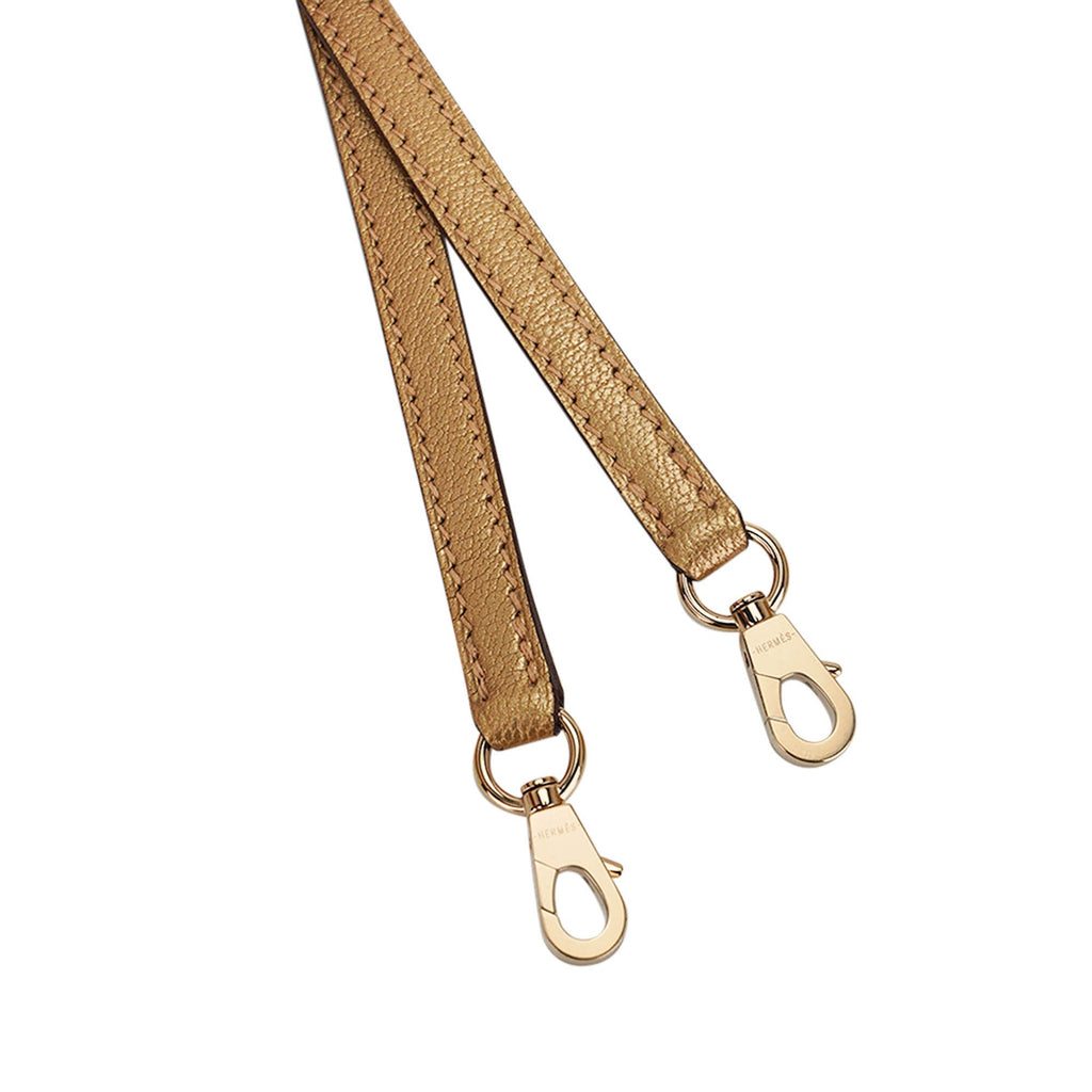 👜Kelly Sellier 20 Metallic Dore Chevre Chamkilight Permabrass Hardware