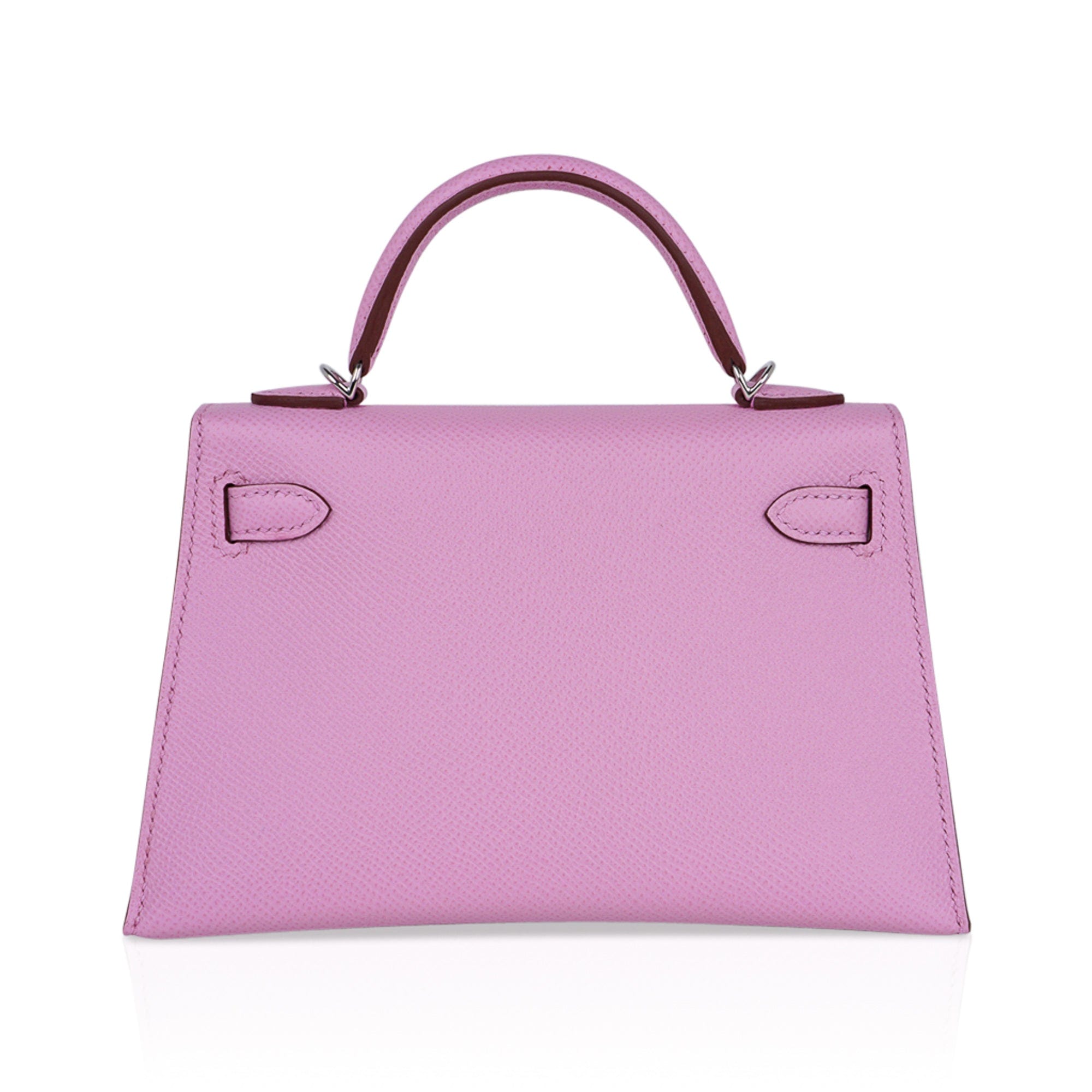 👜Mini Kelly 20 Bag Sellier Mauve Sylvestre Epsom with Palladium Hardware