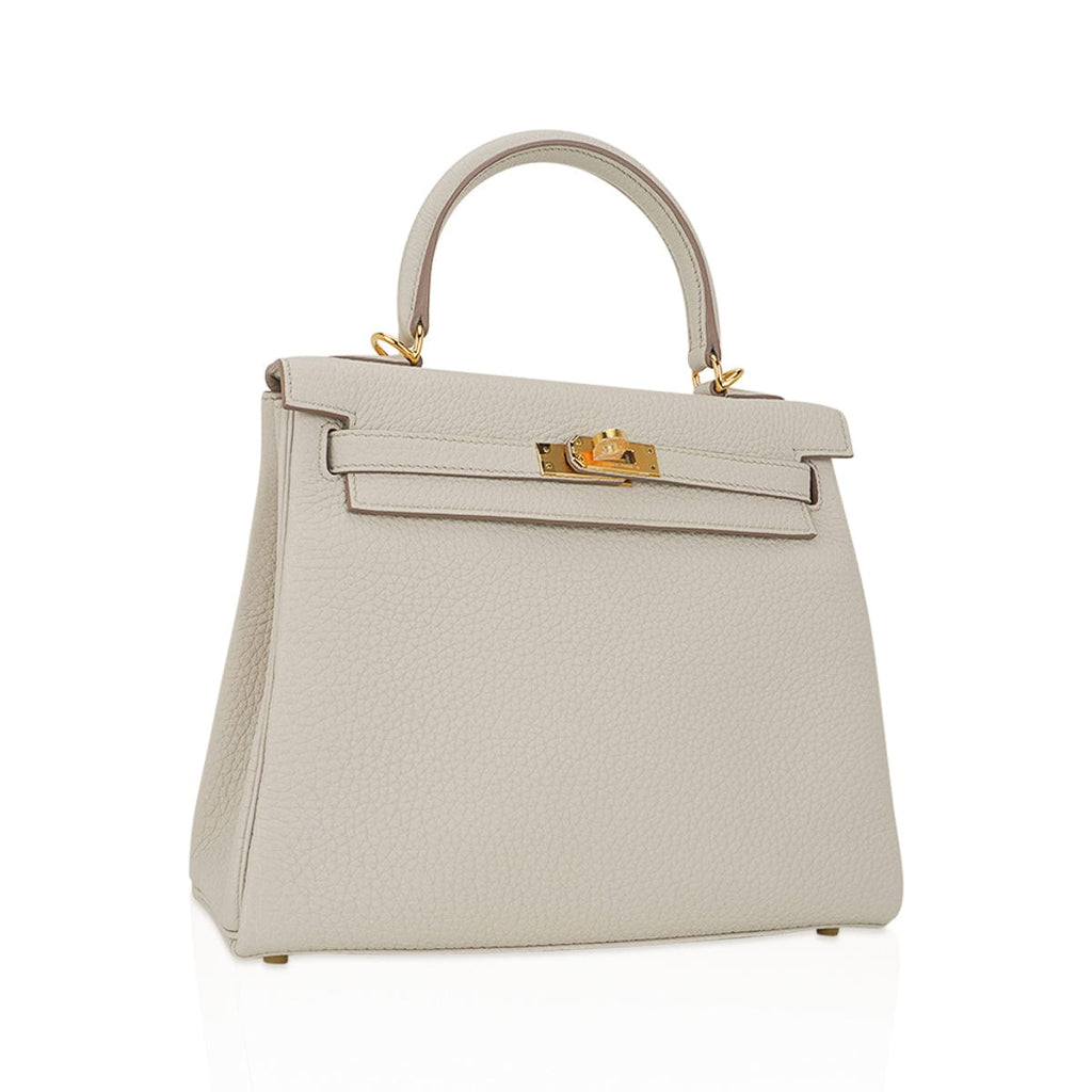 👜Kelly 25 Retourne Bag Beton Togo Leather with Gold Hardware