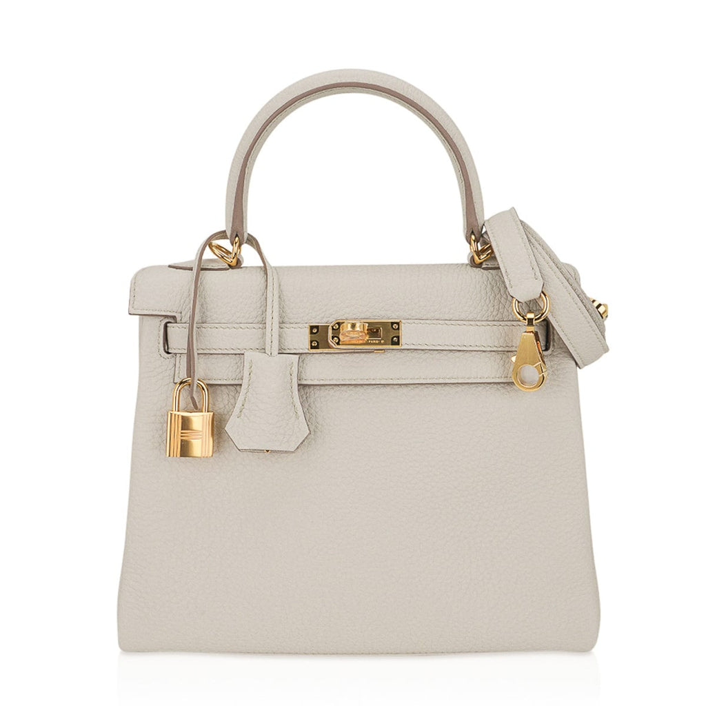 👜Kelly 25 Retourne Bag Beton Togo Leather with Gold Hardware