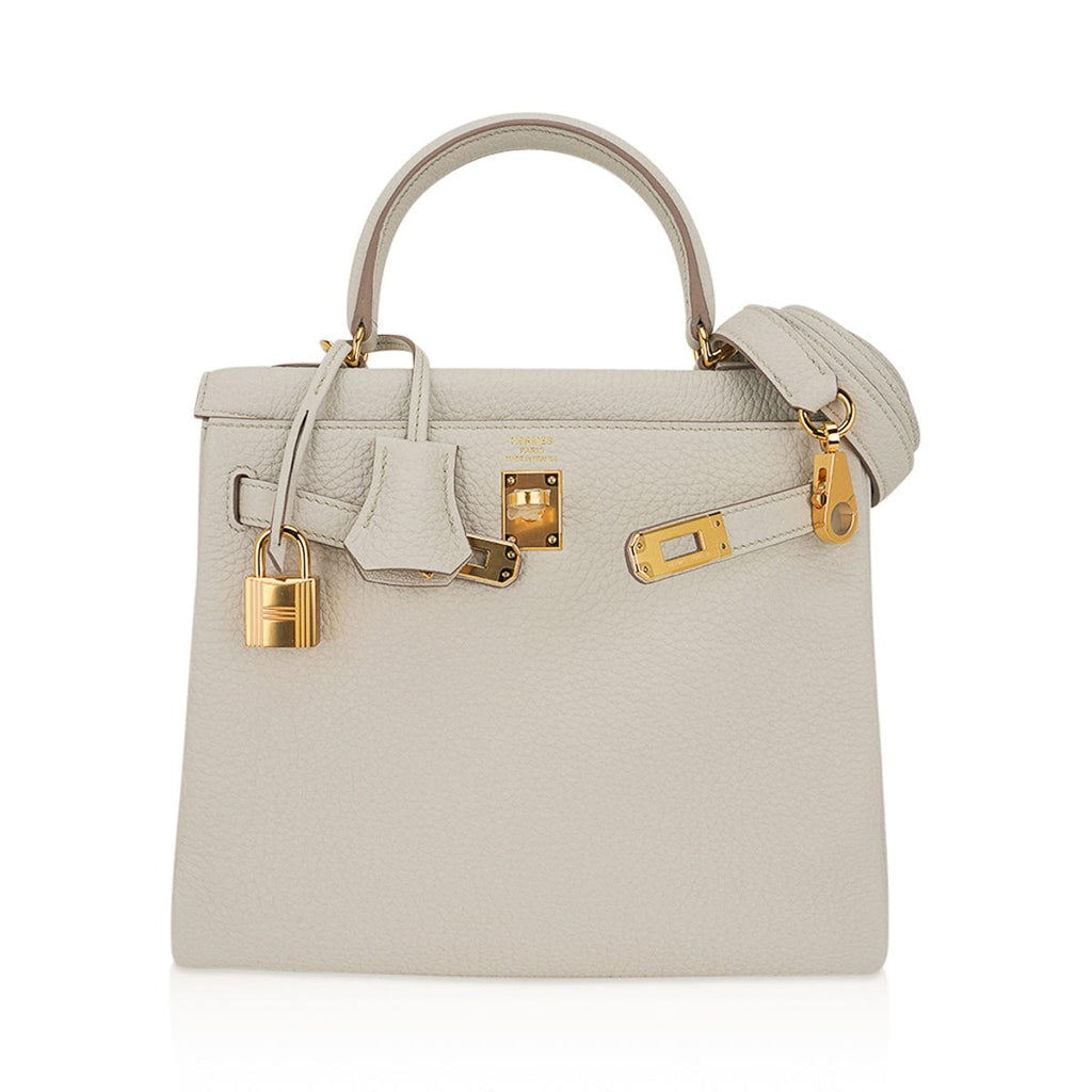 👜Kelly 25 Retourne Bag Beton Togo Leather with Gold Hardware