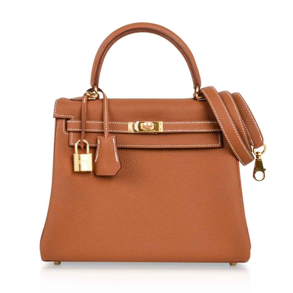 👜Kelly 25 Retourne Bag Coveted Gold Togo Gold Hardware