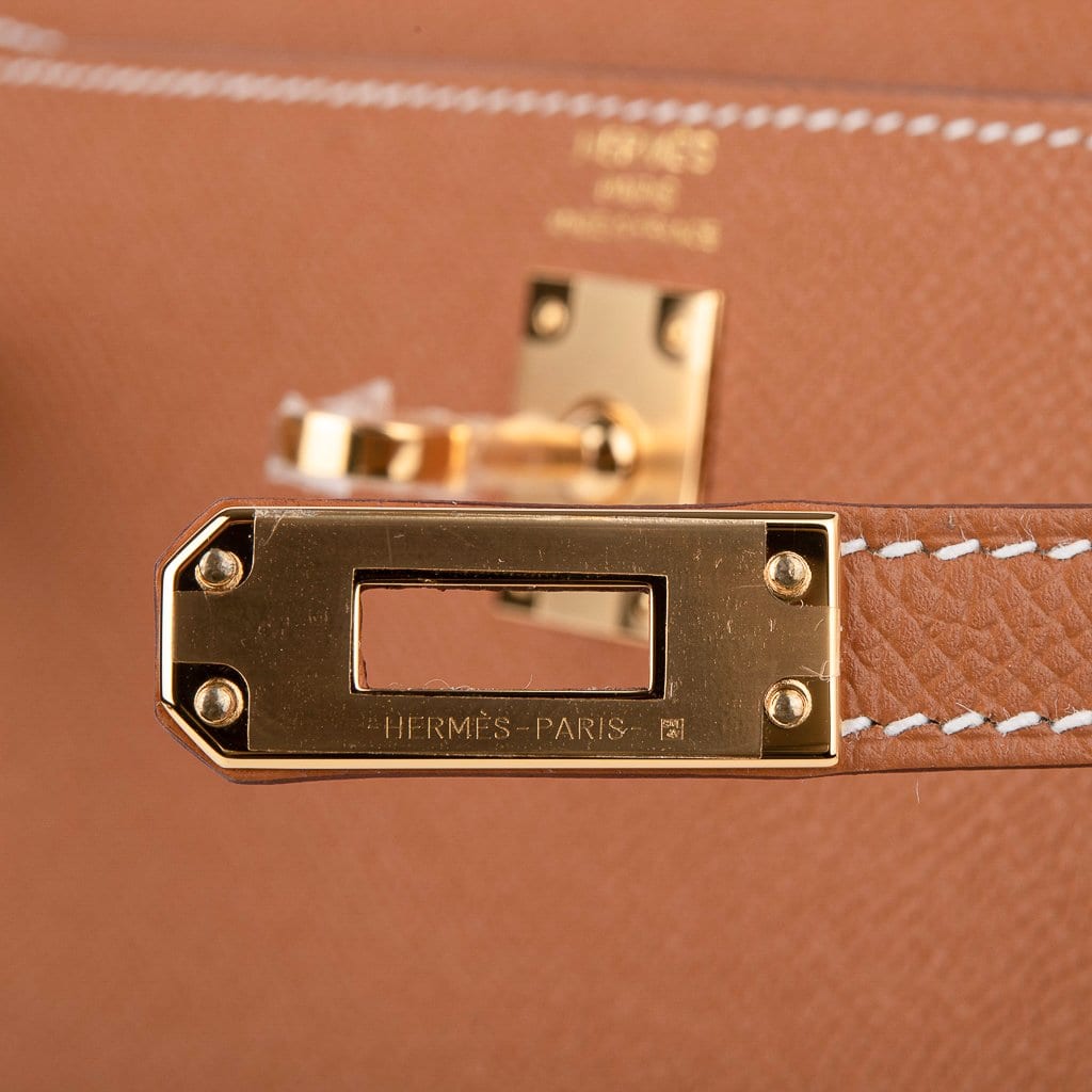 👜Kelly 25 Sellier Bag Gold Epsom Leather with Gold Hardware