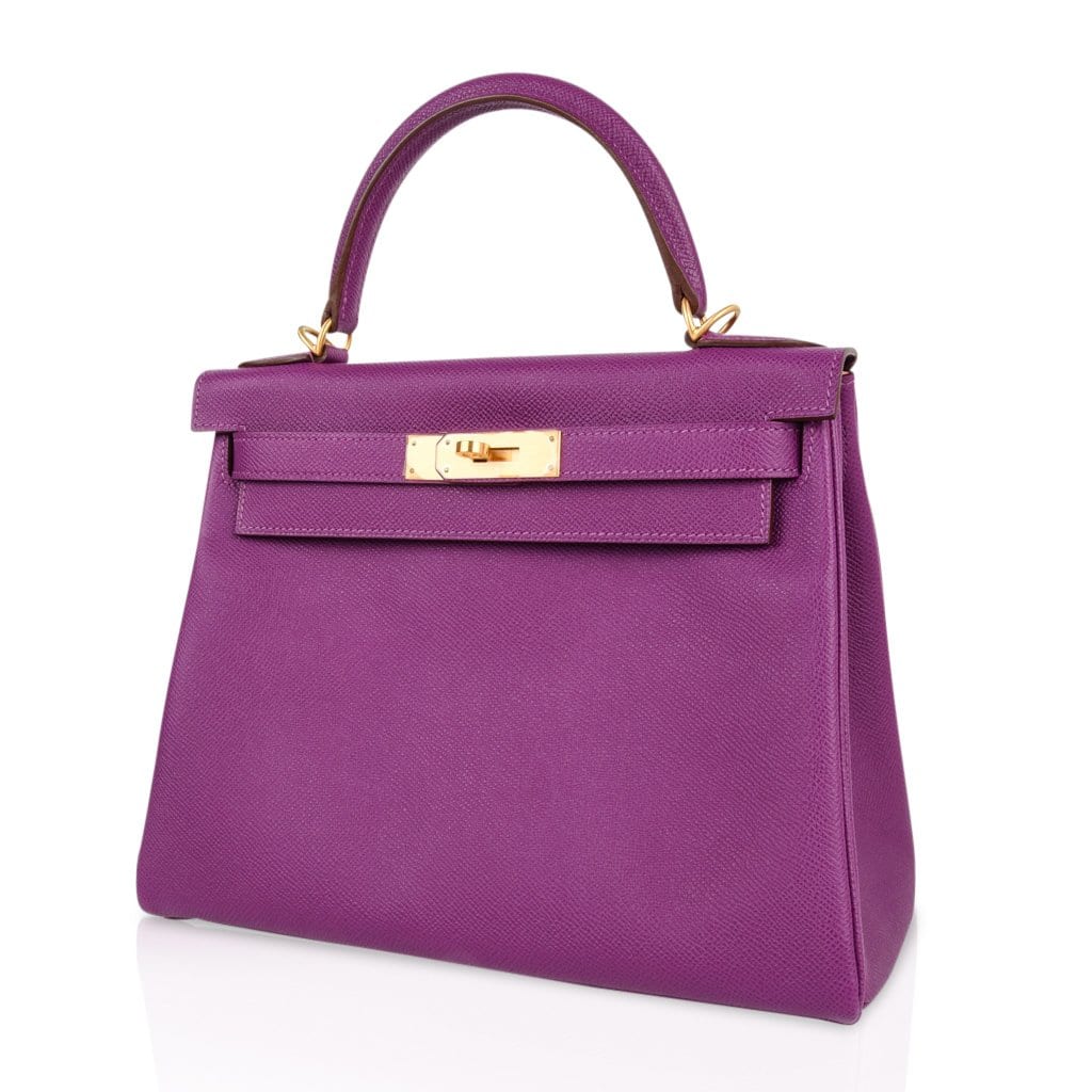 👜Kelly HSS 28 Bag Anemone Pink Retourne Epsom Brushed Gold