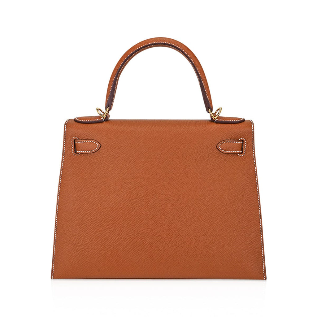 👜Kelly 28 Sellier Bag Gold Epsom Leather with Gold Hardware