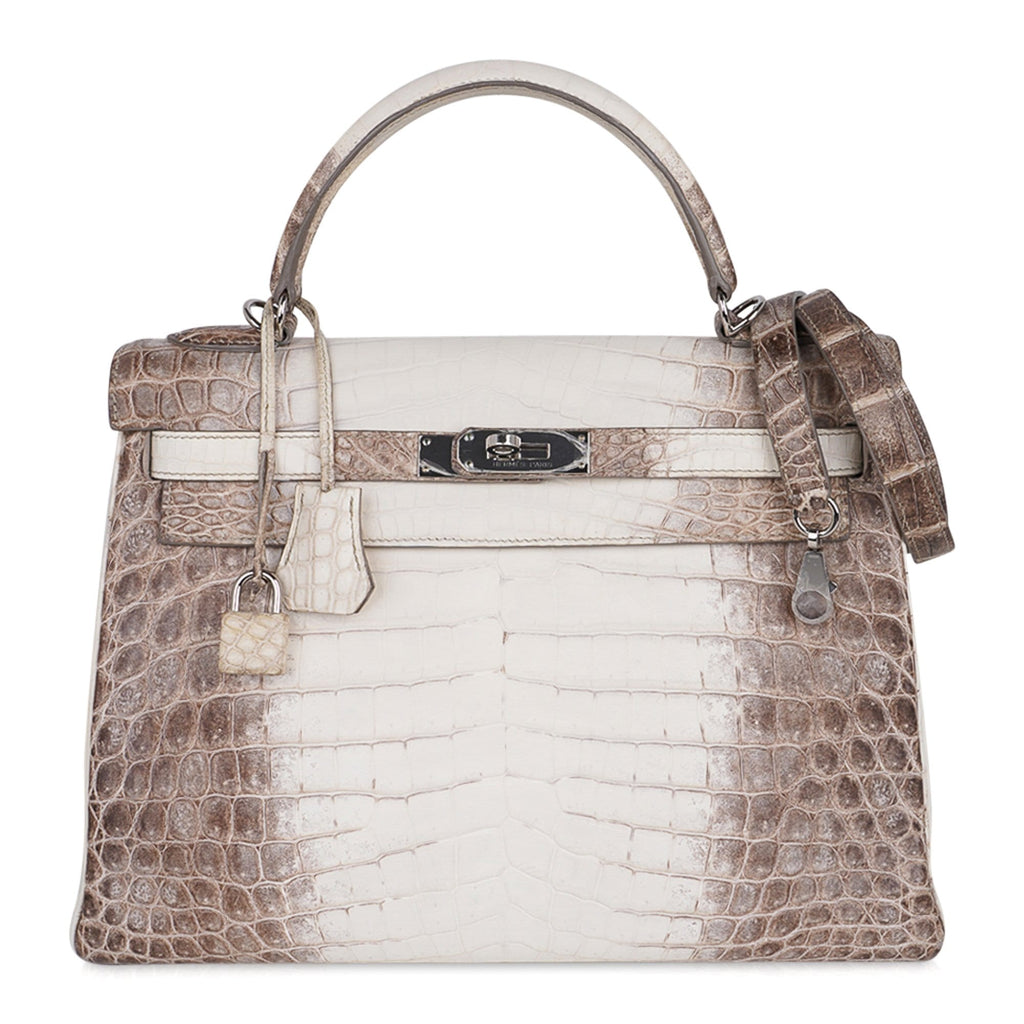 👜Limited Edition Kelly 32 Bag in Himalaya Crocodile with Palladium Hardware