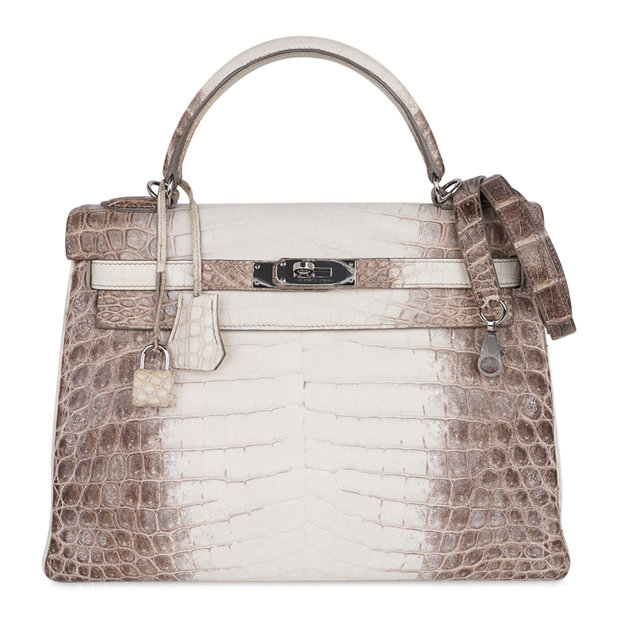 👜Limited Edition Kelly 32 Bag in Himalaya Crocodile with Palladium Hardware